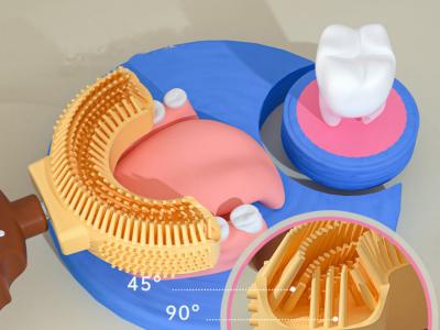 Brosse à dent U silicone médical pour enfant - Modèle Donuts