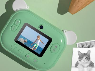 Appareil photo Wifi numérique enfant avec impression instantanée - Modèle Zoo Family - Flamingo