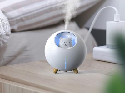 Humidificateur veilleuse - Modèle Planet Cat - Blanc