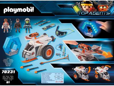 Playmobil Top Agents - Véhicule des neiges de la Spy Team 61pcs