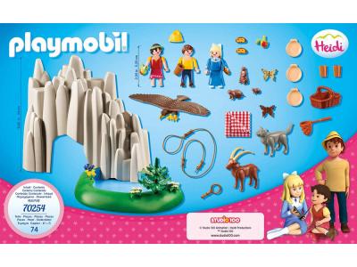 Playmobil Heidi - Heidi Peter et Clara au lac du cristal 74pcs