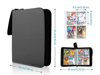 Lot de 2 Portfolios classeurs pour cartes à collectionner - 400 emplacements - Coloris Noir