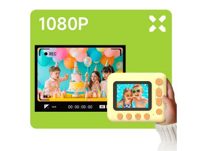 Appareil photo numérique enfant avec impression instantanée et accessoires - Modèle Instakid - Coloris Rose