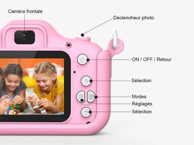 Appareil photo numérique enfant - Modèle Astro - Coloris Rose