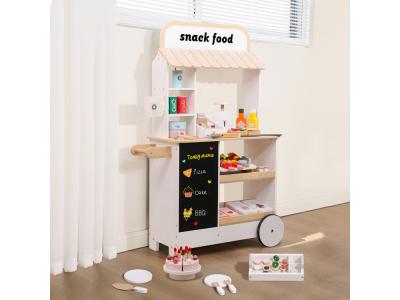 Chariot de snacking en bois