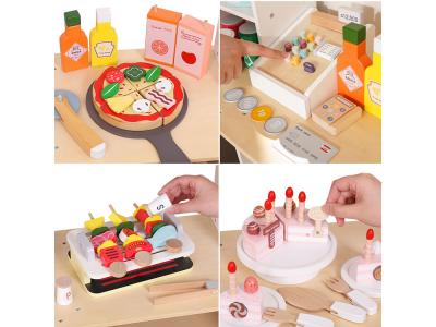 Chariot de snacking en bois