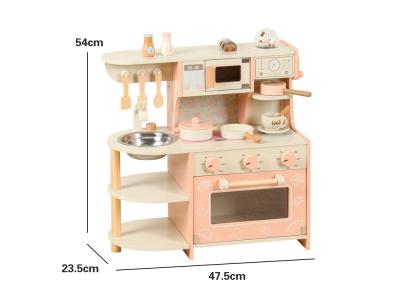 Cuisine en bois avec accessoires