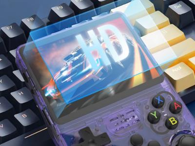 Console émulateur 15000 jeux HD 64 GB 3,5 pouces - Modèle ProX - Coloris Jaune