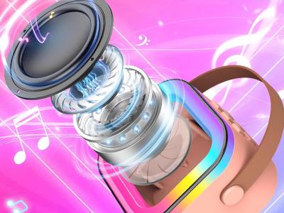 Mini Karaoké Bluetooth 2 micros - Modèle KidStar - Coloris Rose