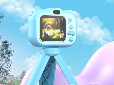 Appareil photo numérique enfant avec trépied - Modèle Flexy - Coloris Bleu