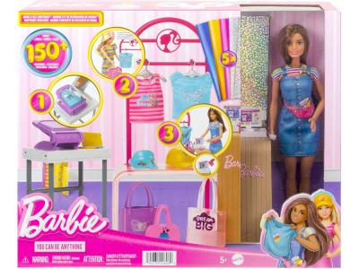 Barbie - Coffret Boutique Créations avec Portant et accessoires