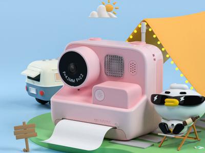 Appareil photo numérique enfant avec impression instantanée - Modèle PolaroKid - Rose